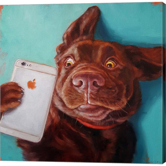 Dog Selfie by Lucia Heffernan, Canvas Art