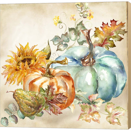 Watercolor Harvest Pumpkin IV by Tre Sorelle Studios, Canvas Art