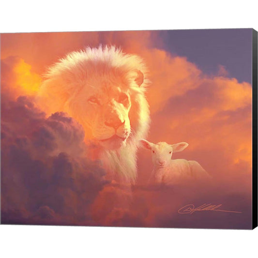 Lion And Lamb by Danny Hahlbohm, Canvas Art