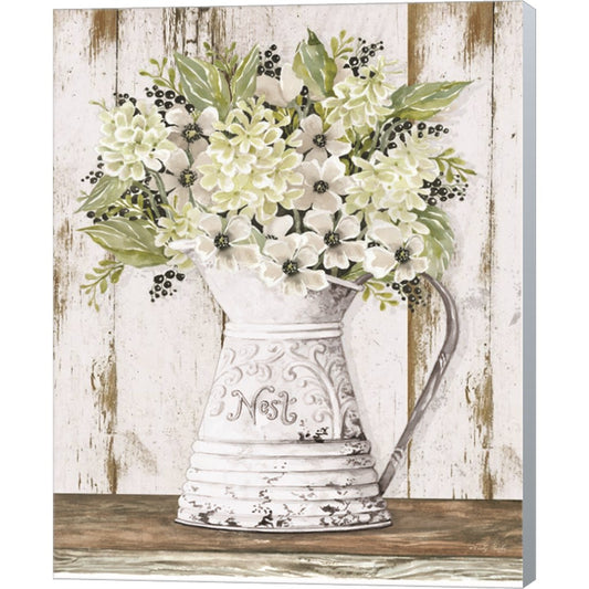 Nest Galvanized Pitcher by Cindy Jacobs, Canvas Art