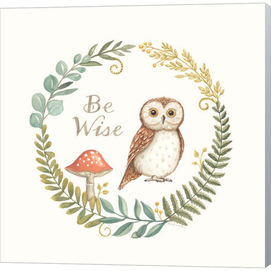 Be Wise Owl by Deb Strain, Canvas Art