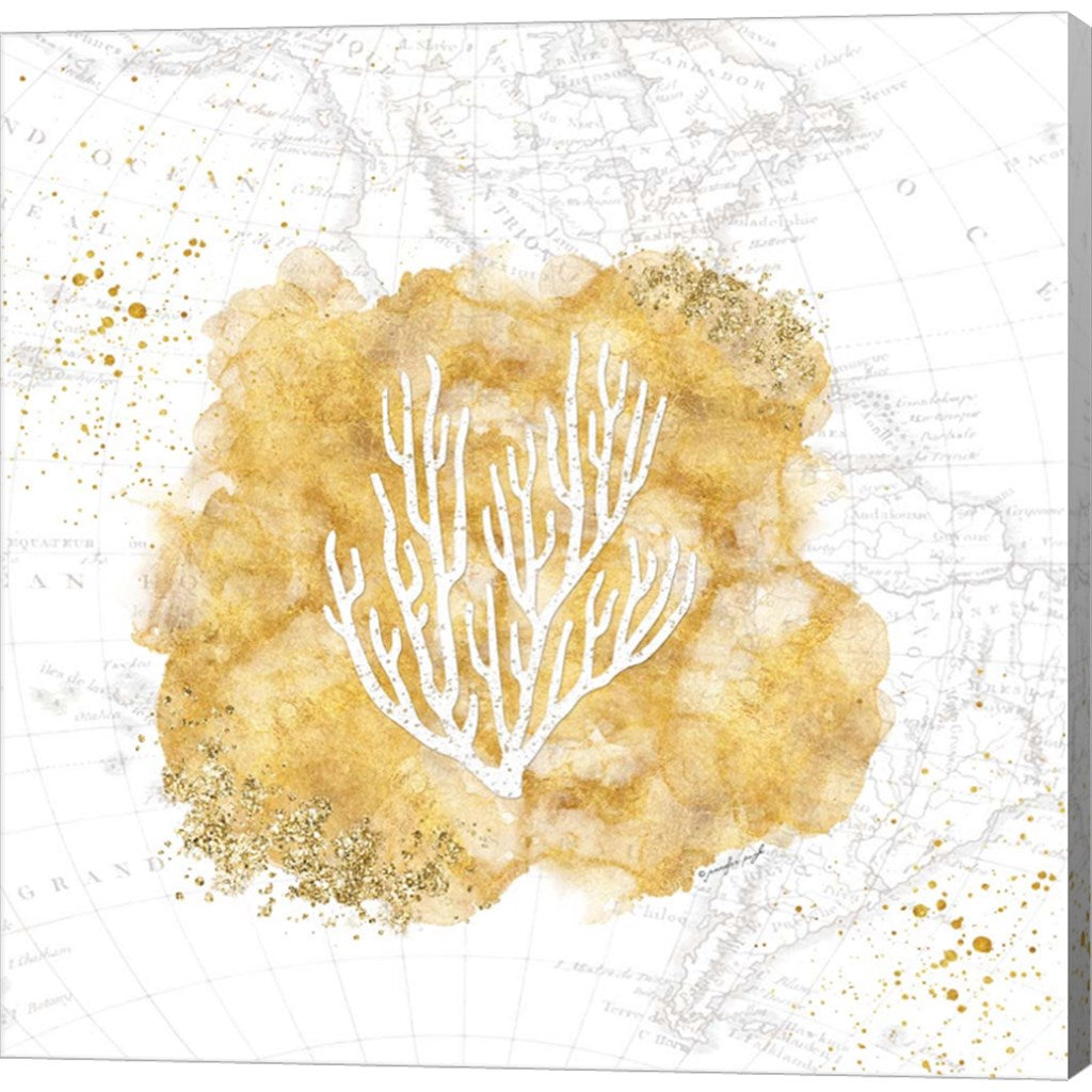 Golden Coral III by Jennifer Pugh, Canvas Art