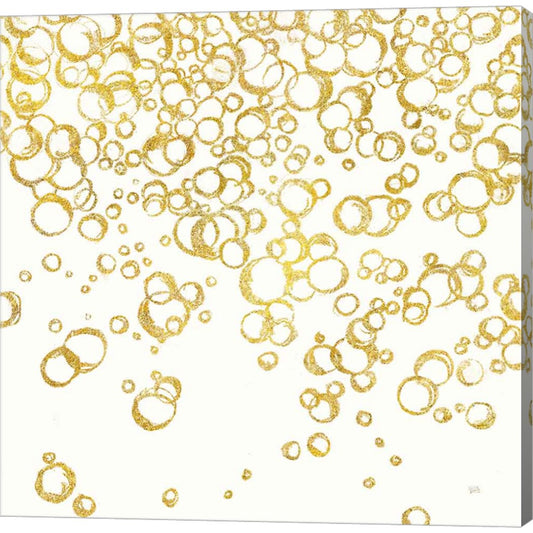 Gold Bubbles I by Chris Paschke, Canvas Art