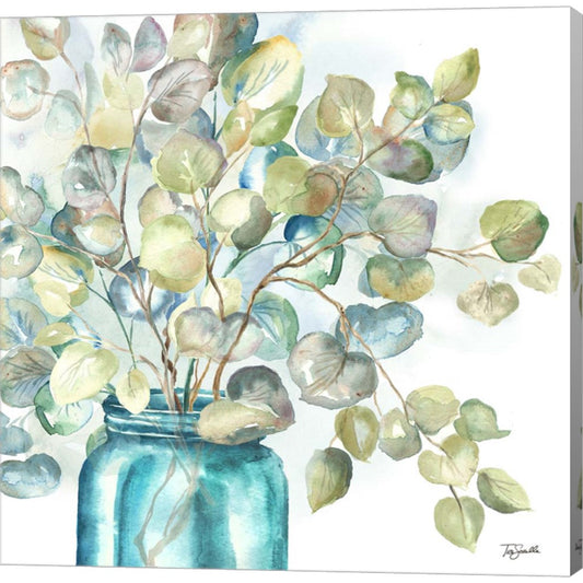 Eucalyptus in Mason Jar II by Tre Sorelle Studios, Canvas Art