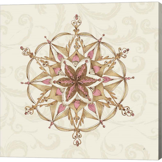 Elegant Season Snowflake II Pink by Daphne Brissonnet, Canvas Art