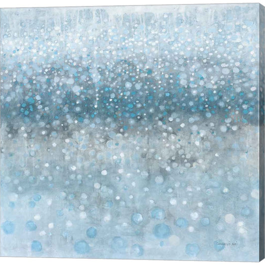 Abstract Rain Slate Blue by Danhui Nai, Canvas Art