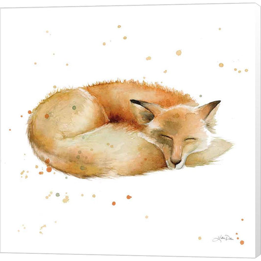 Sleeping Fox by Katrina Pete, Canvas Art