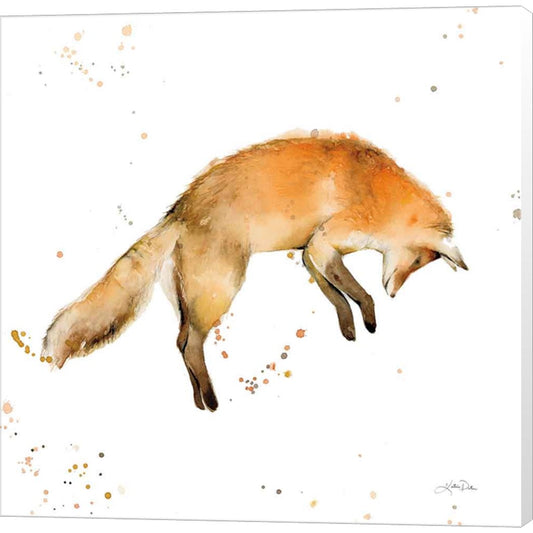 Jumping Fox by Katrina Pete, Canvas Art