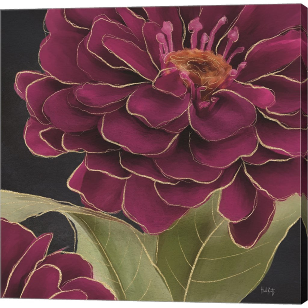 Burgundy Floral 1 by Heidi Kuntz, Canvas Art