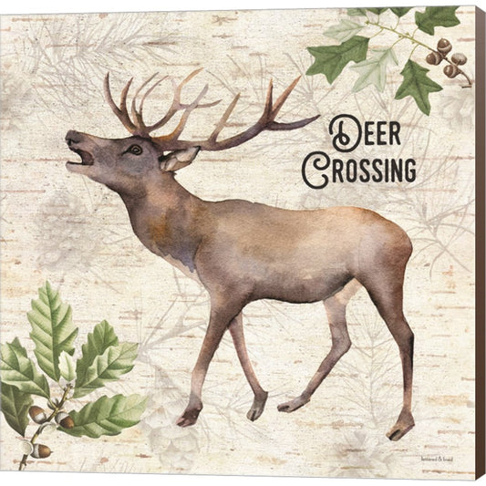 Deer Crossing by Lettered & Lined, Canvas Art