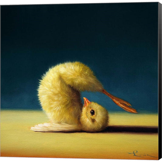 Yoga Chick Plow Pose by Lucia Heffernan, Canvas Art