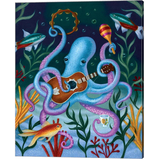 The Virtuoso In Blue by Gina Matarazzo, Canvas Art