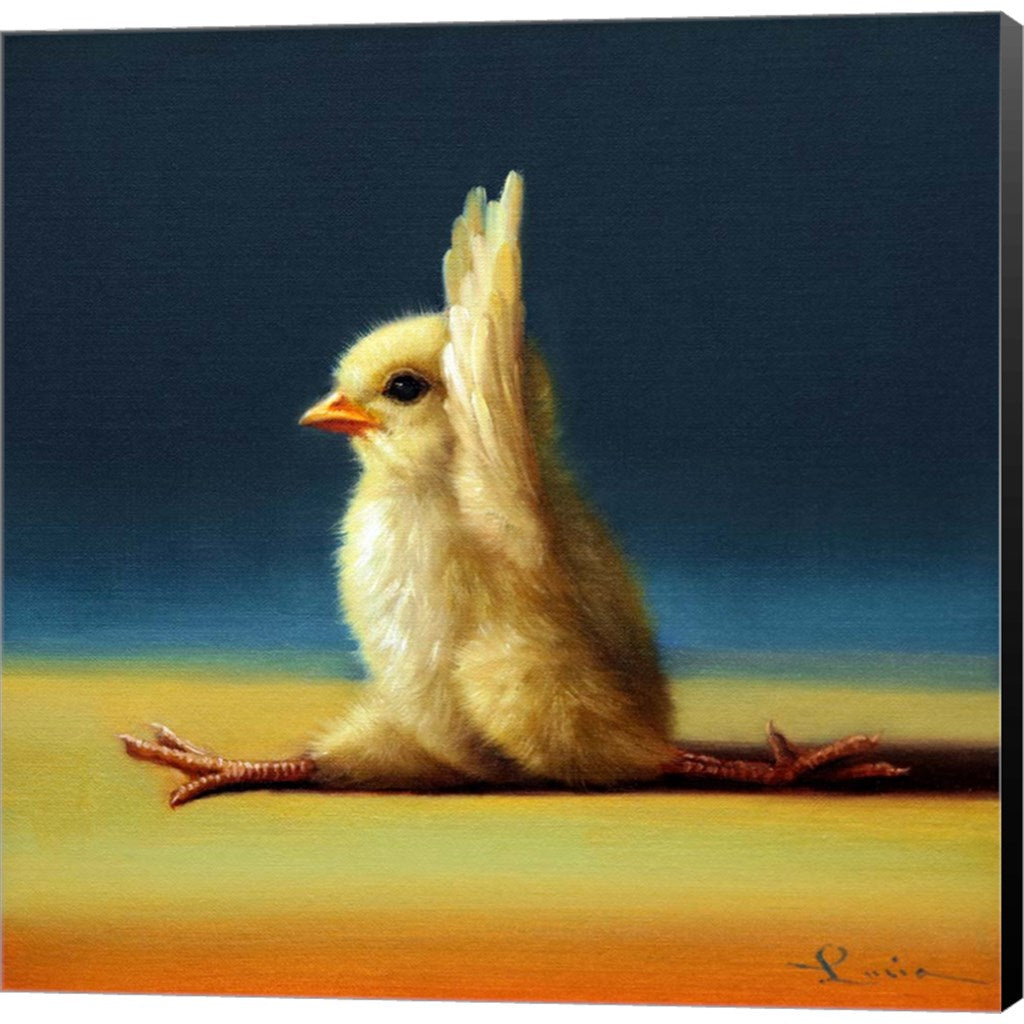 Yoga Chick Monkey Pose by Lucia Heffernan, Canvas Art