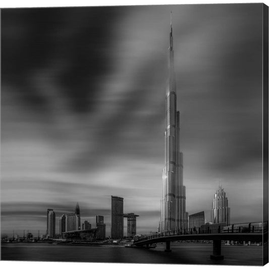 Dubai Downtown Cityscape, Dubai, UAE by Mohamed Kazzaz, Canvas Art