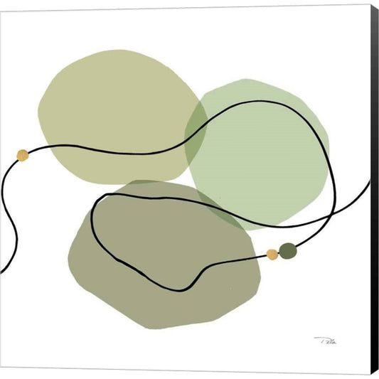 Sinuous Trajectory green II by Pela, Canvas Art