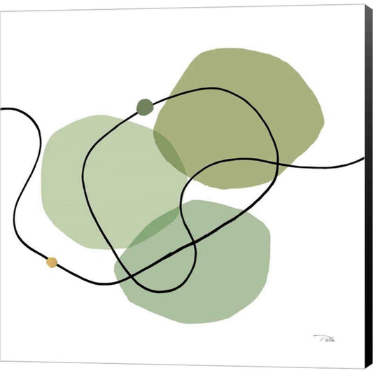 Sinuous Trajectory green III by Pela, Canvas Art