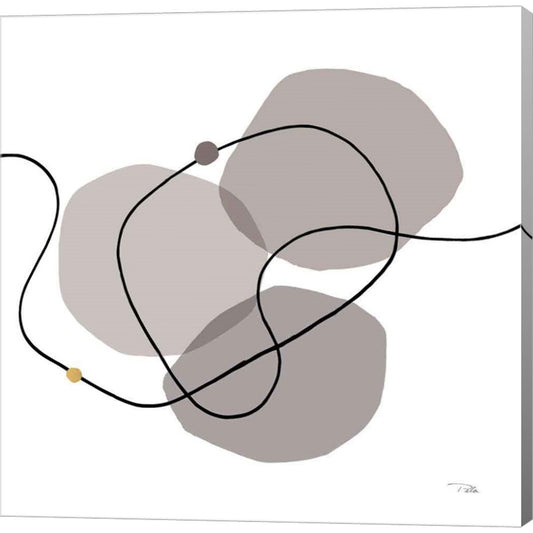 Sinuous Trajectory grey III by Pela, Canvas Art