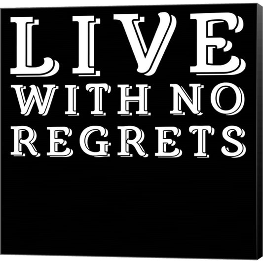 In Black & White Sentiment III-No Regrets by JC Designs, Canvas Art