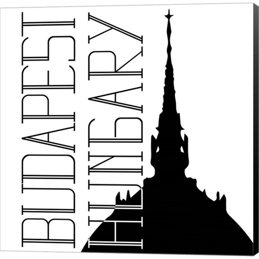 In Black & White Travel IX-Hungary by JC Designs, Canvas Art