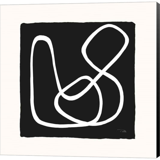 Lines & Curves on black II by Pela, Canvas Art