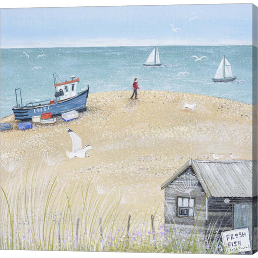 Walking on the Beach by Lucy Grossmith, Canvas Art