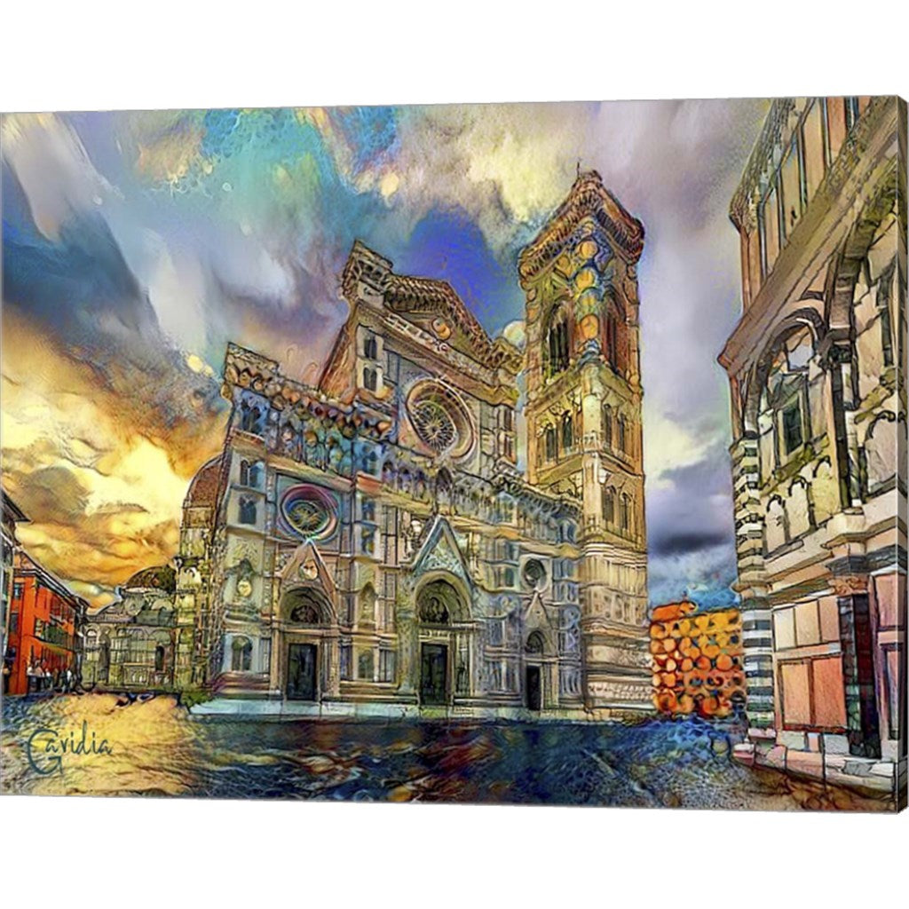 Florence Italy Cathedral of Saint Mary of the Flower Ver3 by Pedro Gavidia, Canvas Art