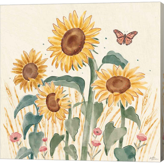 Sunflower Season III Bright by Janelle Penner, Canvas Art