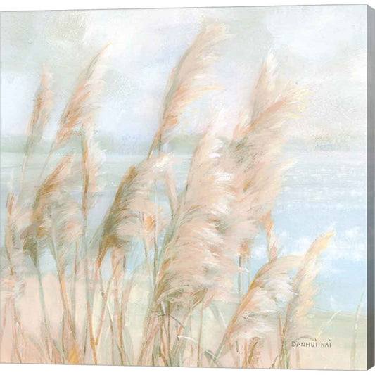 Seaside Pampas Grass Light Crop by Danhui Nai, Canvas Art