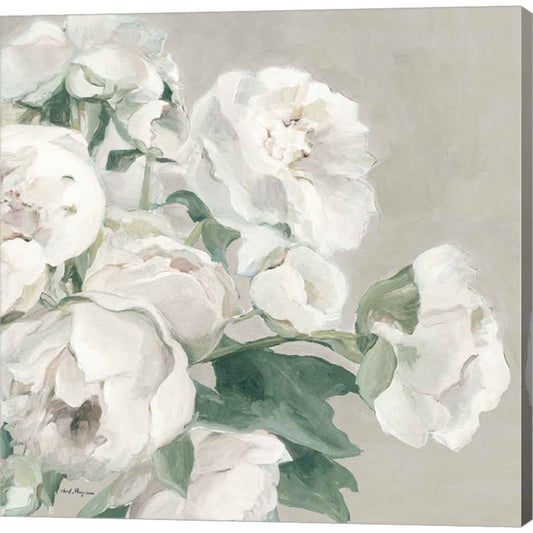 Peonies on Gray Flipped Crop by Marilyn Hageman, Canvas Art