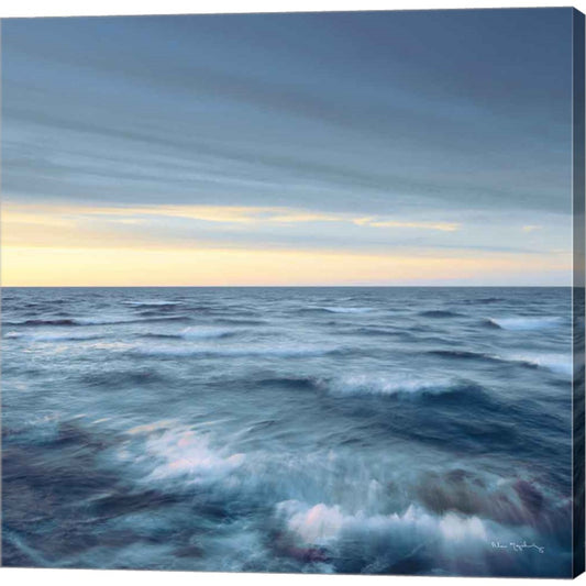 Lake Superior Waves Navy Crop by Alan Majchrowicz, Canvas Art