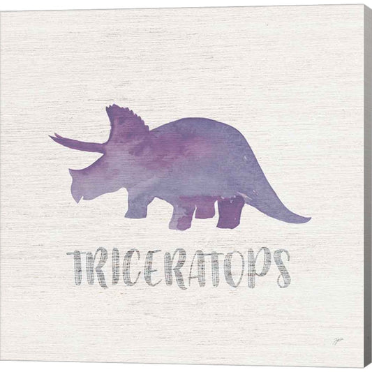 Triceratops Sq by Karyn Panganiban, Canvas Art