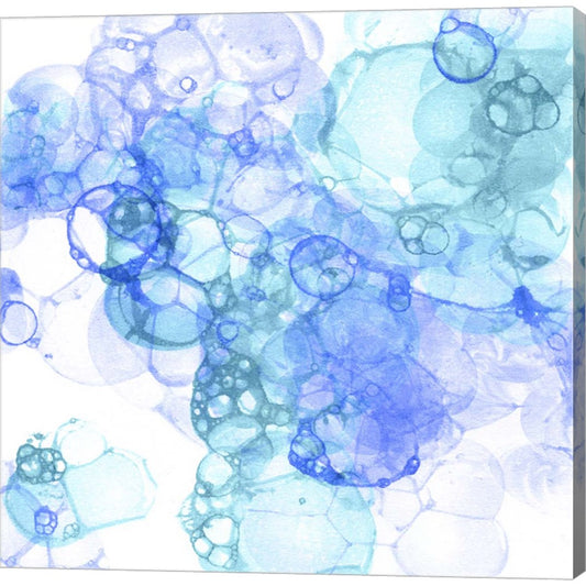 Bubble Square Aqua & Blue I by Kelsey Wilson, Canvas Art