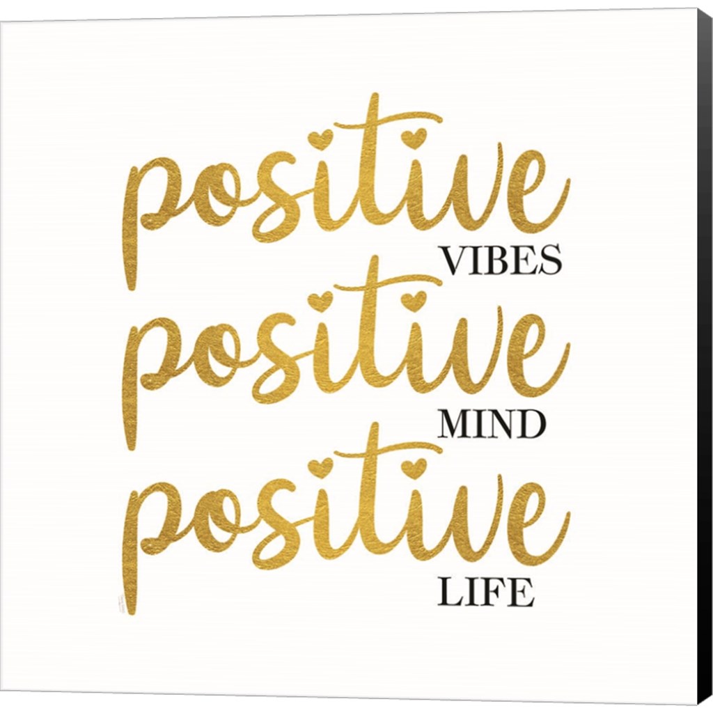 Sentiment Art III-Positive Life by Tara Reed, Canvas Art