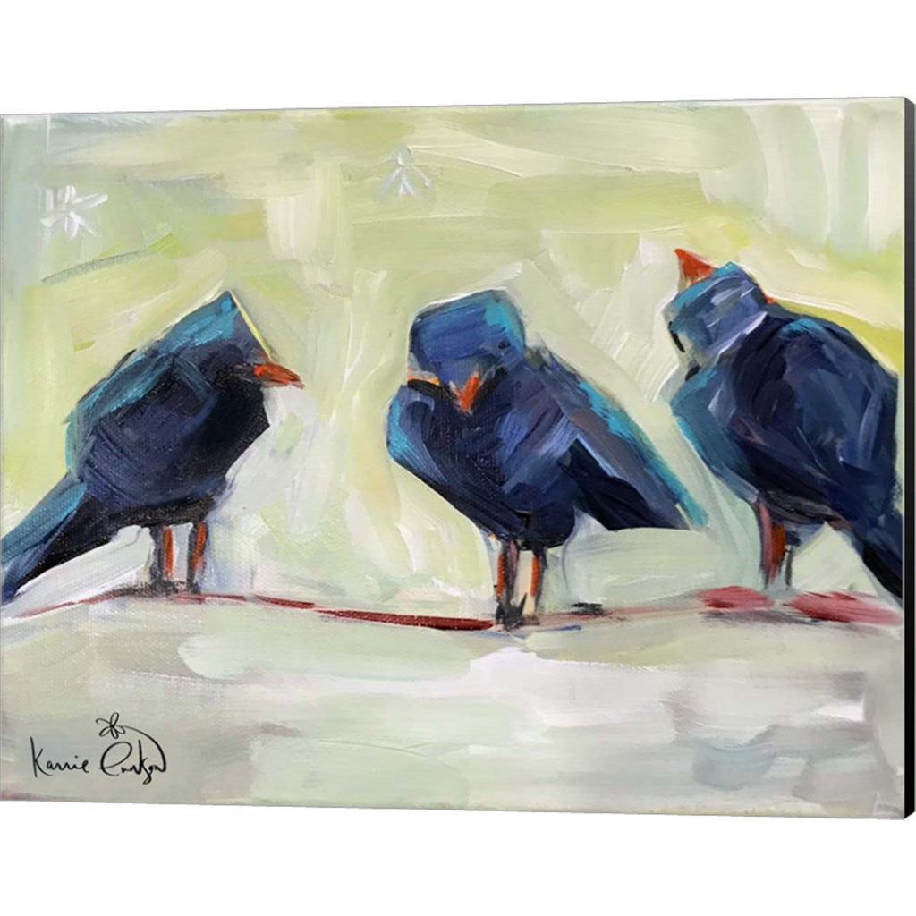 3 Crows by Karrie Evenson, Canvas Art