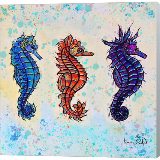 Seahorses by Karrie Evenson, Canvas Art