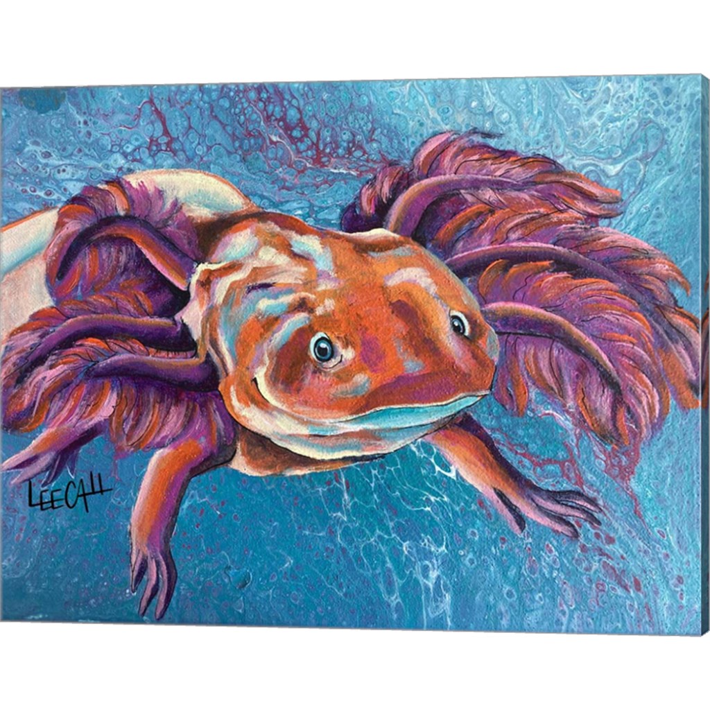 Axolotl - Mushroom by DawgPainter, Canvas Art