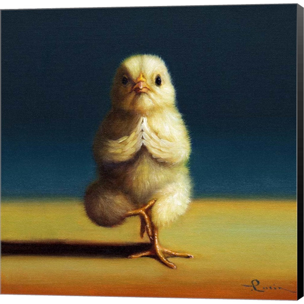 Yoga Chick Tree Pose by Lucia Heffernan, Canvas Art