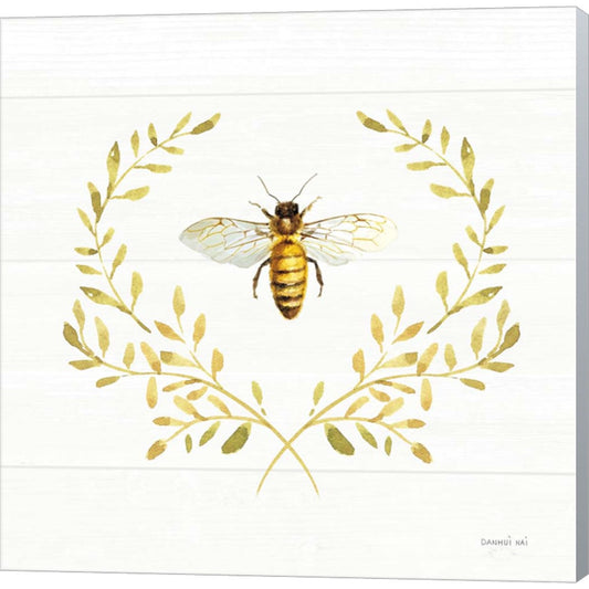 Bees and Blooms Bee Laurel by Danhui Nai, Canvas Art