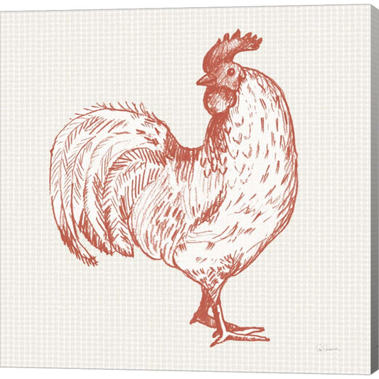 Cottage Rooster III Red by Sue Schlabach, Canvas Art