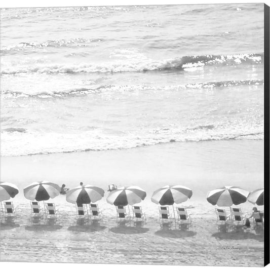 A Day At The Beach BW Crop by Debra Van Swearingen, Canvas Art