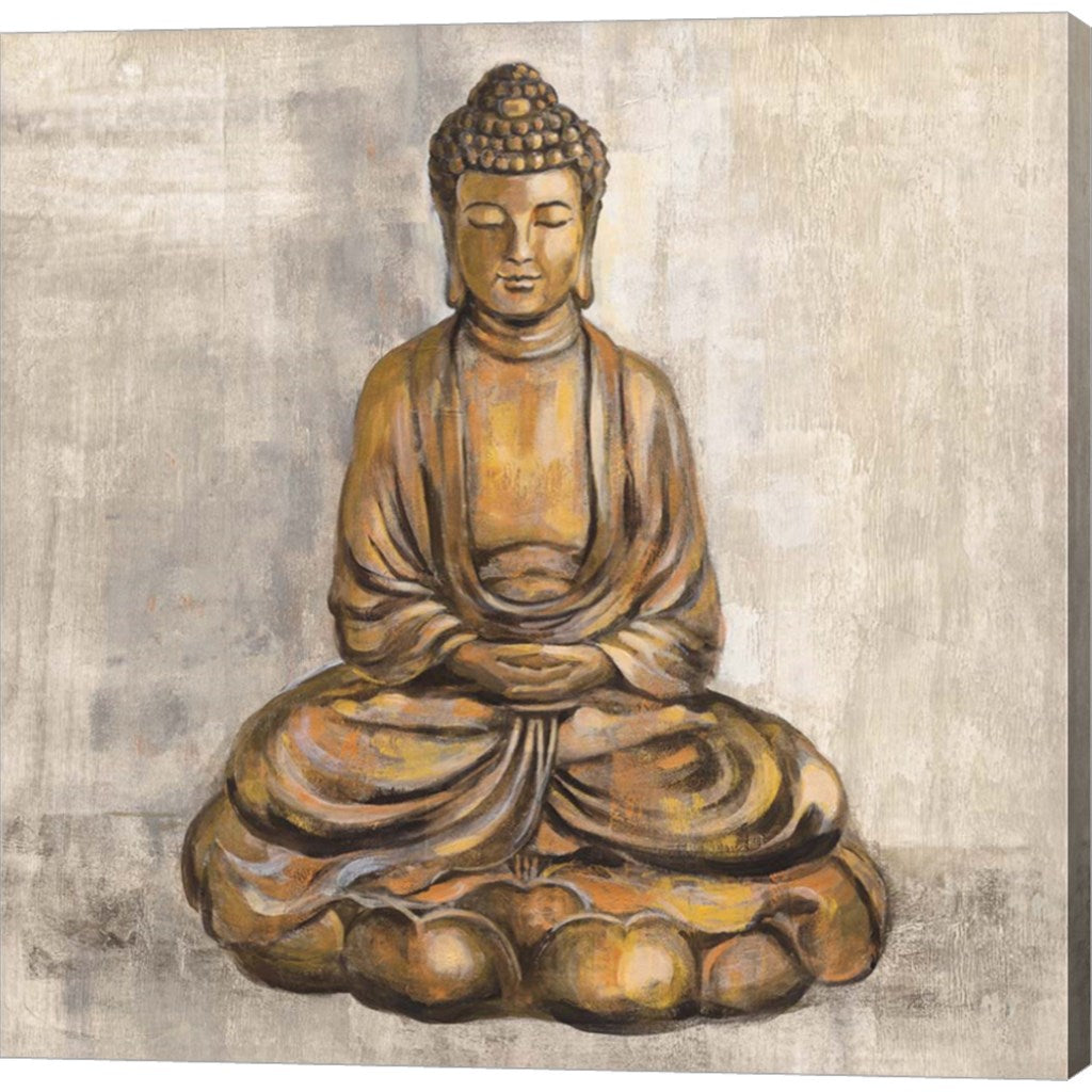 Bronze Buddha by Silvia Vassileva, Canvas Art