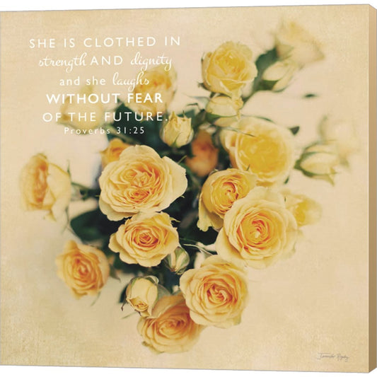 She is Clothed in Strength by Jennifer Rigsby, Canvas Art