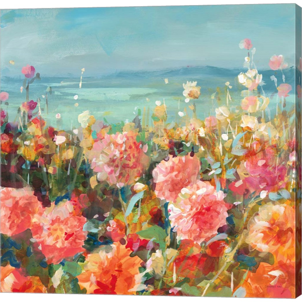 Coastal Dahlias by Danhui Nai, Canvas Art