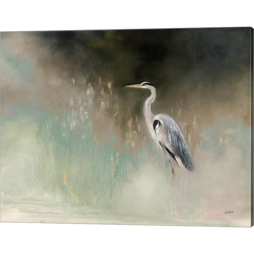 Peaceful Egret Teal by Julia Purinton, Canvas Art