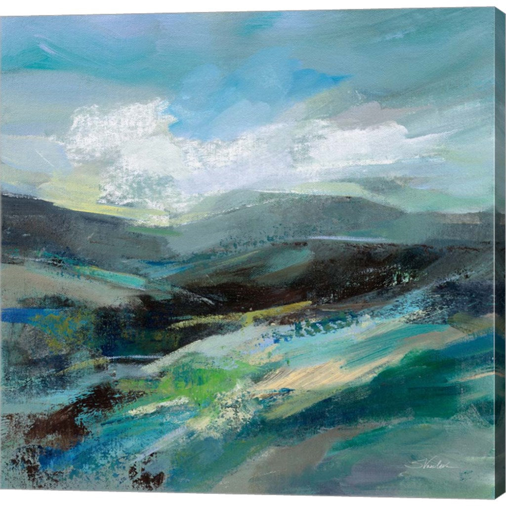 Turquoise Slopes II by Silvia Vassileva, Canvas Art