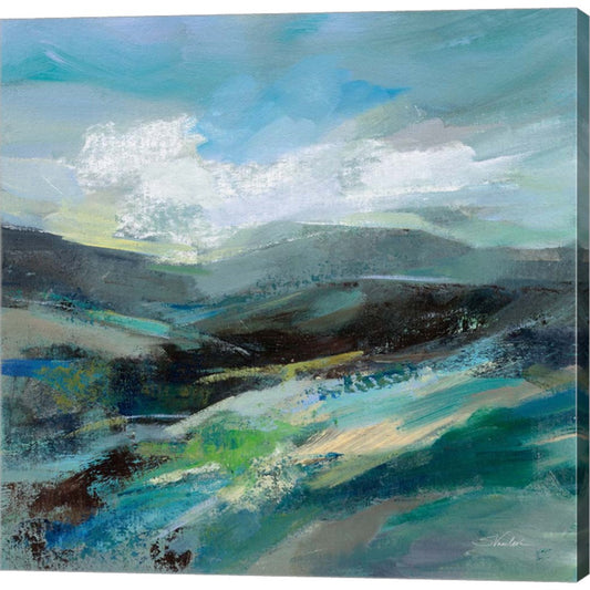 Turquoise Slopes II by Silvia Vassileva, Canvas Art