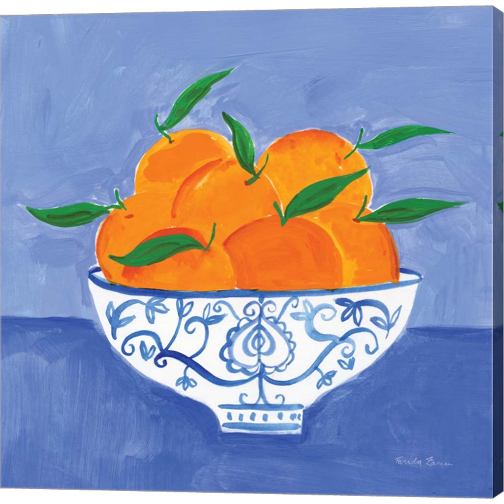 Orange Still Life by Farida Zaman, Canvas Art