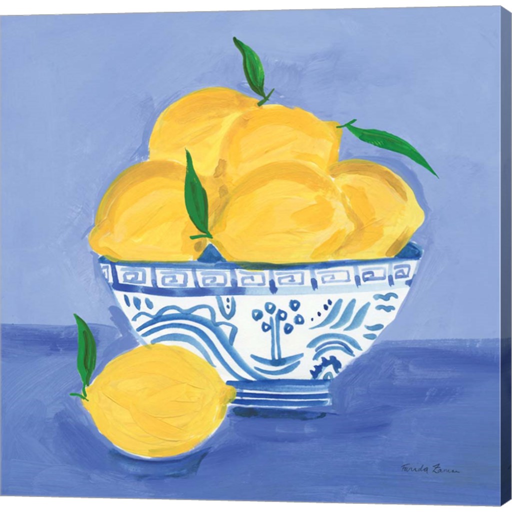 Lemon Still Life by Farida Zaman, Canvas Art