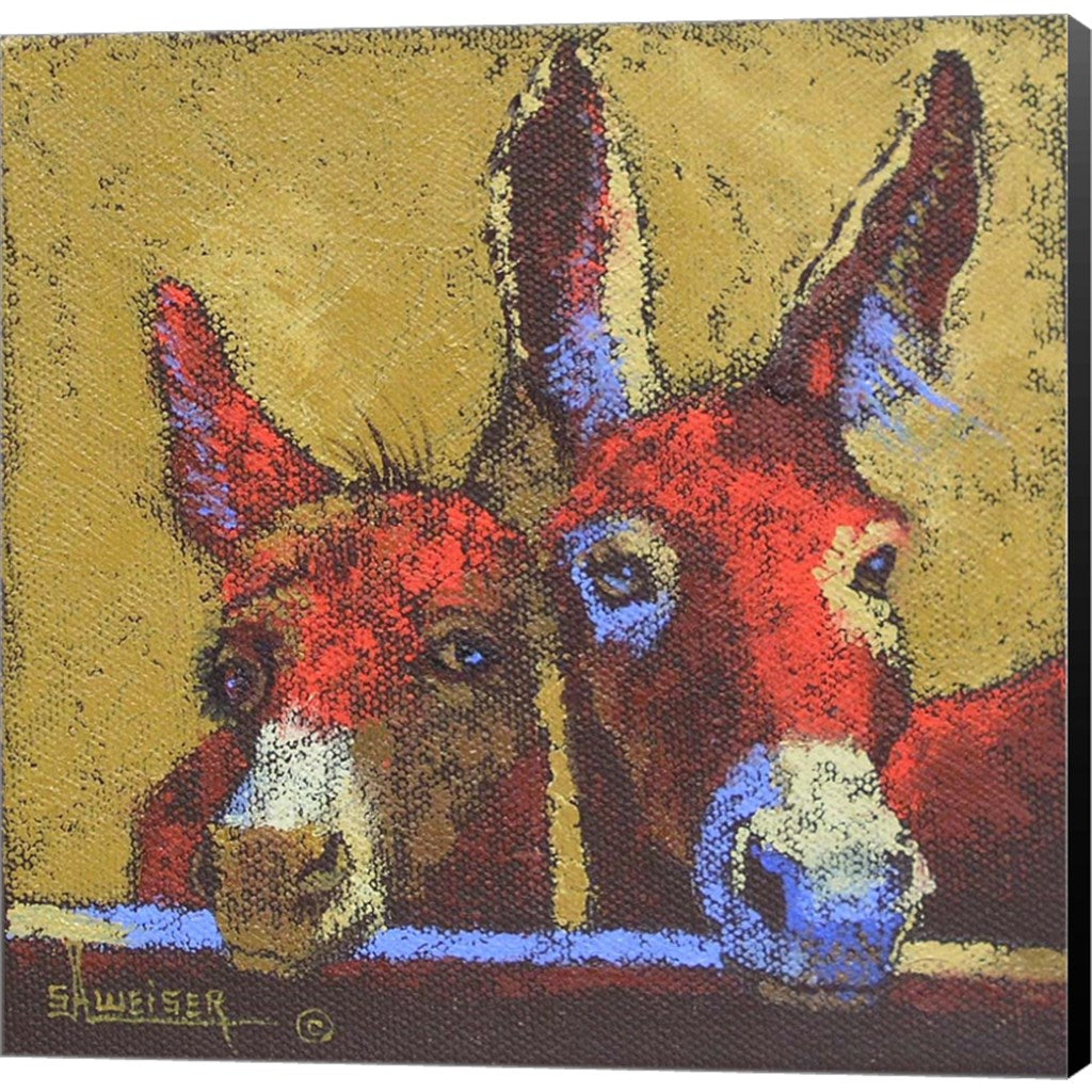 Donkeys by Sharon Weiser, Canvas Art