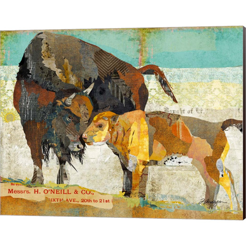 Bison and Baby by Traci Anderson, Canvas Art